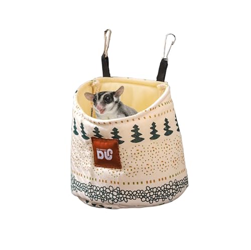 Meow&Woof Sugar Glider Schlafsack, Sommerkäfig-Hängetasche, atmungsaktives Käfigzubehör und Spielzeug für Zuckergleiter, Sackschaukel, Hängebett für Gleiter, Frettchen, Ratten, Igel, Hamster von Meow&Woof