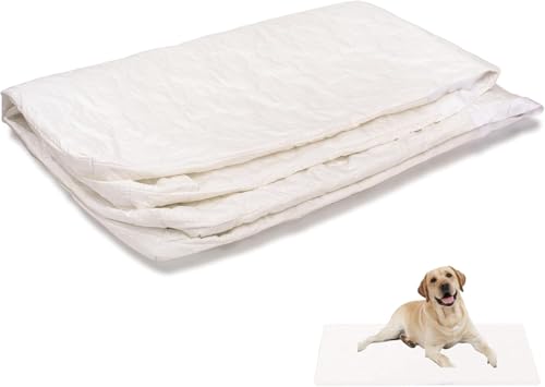 Meow&Woof Waterproof Dog Bed Cover Replacement - Abnehmbarer waschbarer kompatibler DIY Pillarcase und Bed Liner für Insert 48x30 Inch Beds 2 Pack, White von Meow&Woof