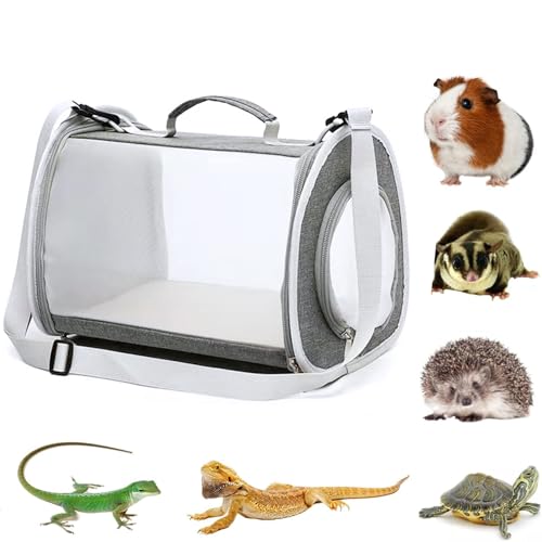 Small Pet Carriers for Rabbit Hamster Bird Bearded Dragon Kitty and Etc. Animal Bag with Stable Handle and Waterproof Pad, Easy Travel and Vet Visit von Meow&Woof