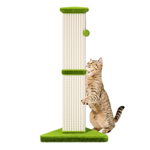 Katzenkratzbaum 81.3 cm Hoch Katzenkratzbaum für Innen mit 5 Zoll Durchmesser Pfosten und Ball Katzenkratzer für Mittlere und Große Katzen von MeowHomm