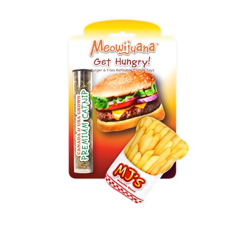 Meowijuana Get Hungry nachfüllbarer Burger und Pommes Frites – 2 Stück von Meowijuana