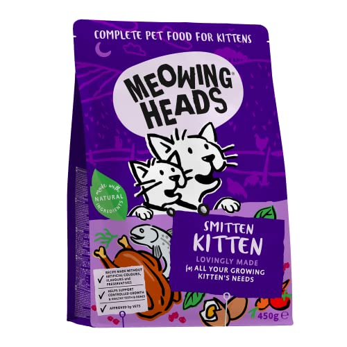 Meowing Heads Katzenfutter Trocken - Herzhaftes Hähnchen für Kätzchen - 100% Natürliches Huhn mit Fisch, keine künstlichen Geschmacksverstärker, Getreidefrei, 450g von Meowing Heads