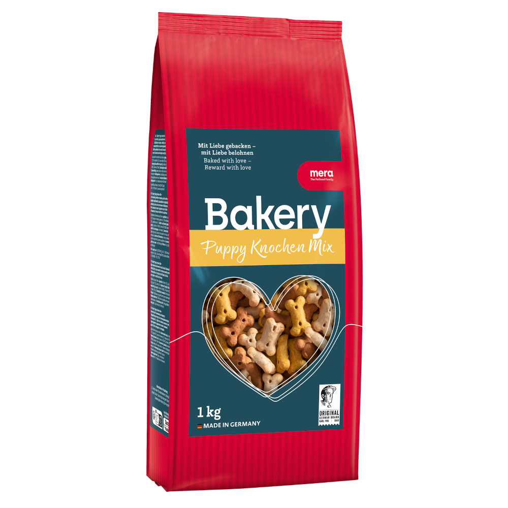 mera Bakery Snacks Puppy Knochen Mix - 1 kg von mera