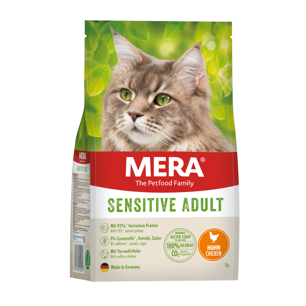 mera Cats Sensitive Adult Huhn - Sparpaket: 2 x 2 kg von mera