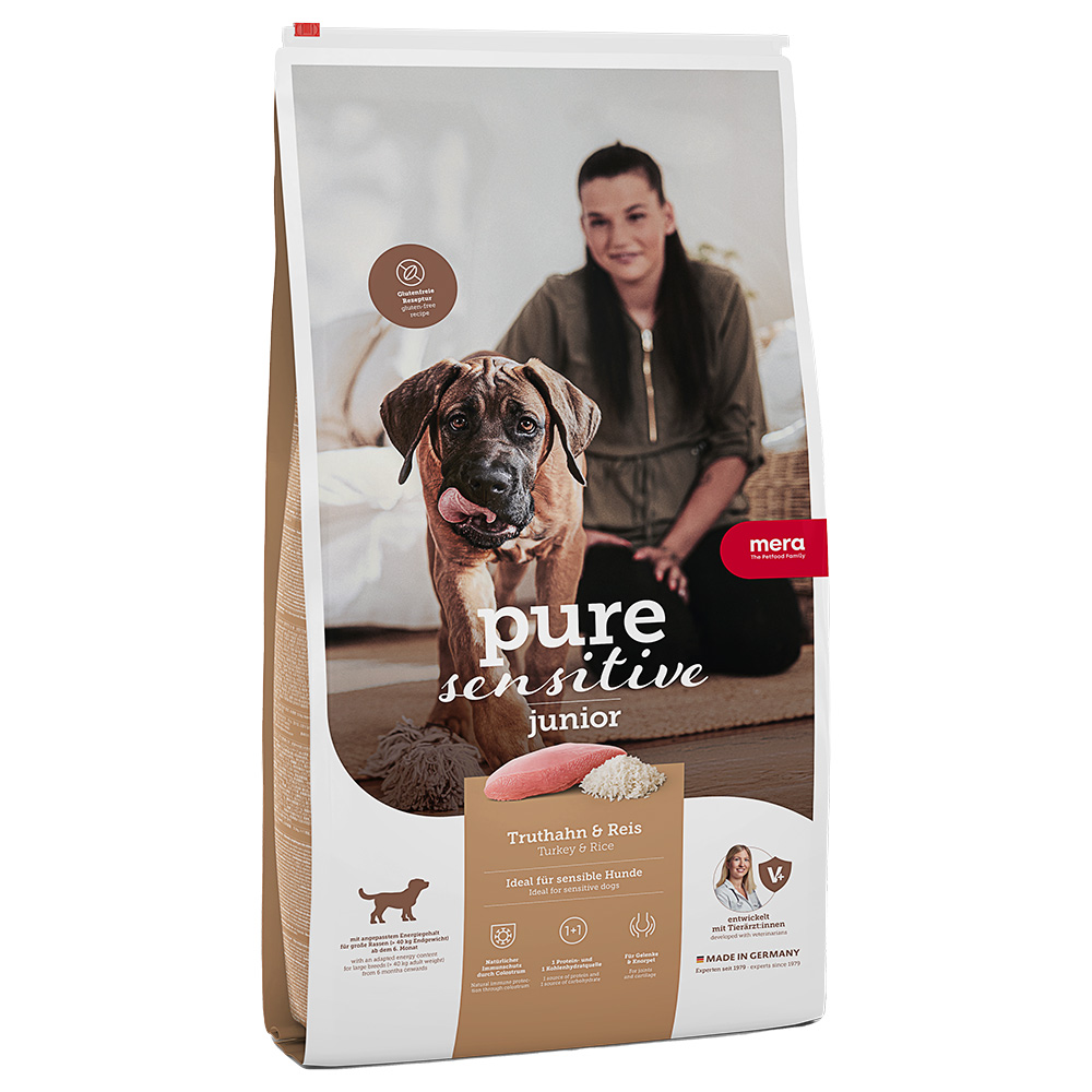 mera pure sensitive Junior Truthahn & Reis - 12,5 kg von mera