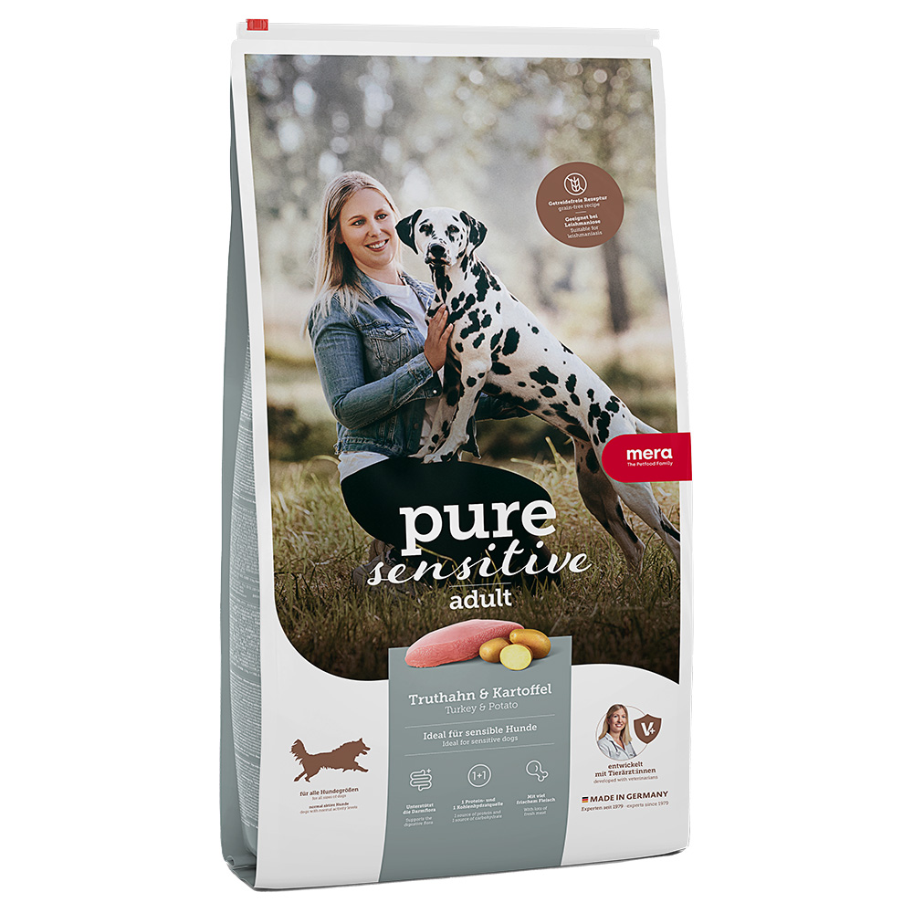 mera pure sensitive Adult Truthahn & Kartoffel getreidefrei - 12,5 kg von mera