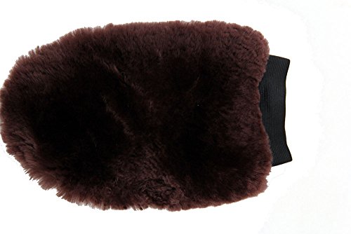 Merauno® Lammwolle Putzhandschuh, aus Qualitäts Merino Lammwolle. Farbe:Natur, Schwarz, Braun, Anthrazit von Merauno