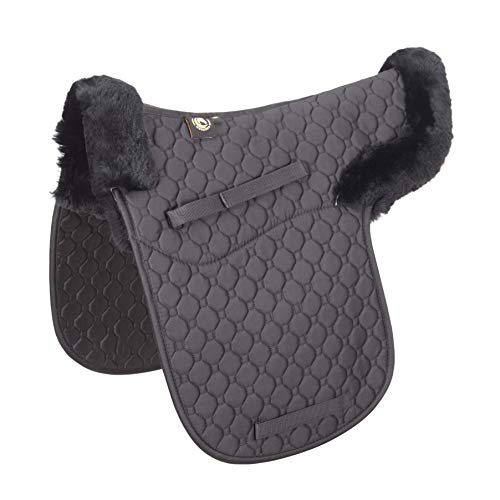 Merauno Lamb Skin GP/Jumping Half Lined Numnah - Lammfell Schabracke Schwarz (D) von Merauno