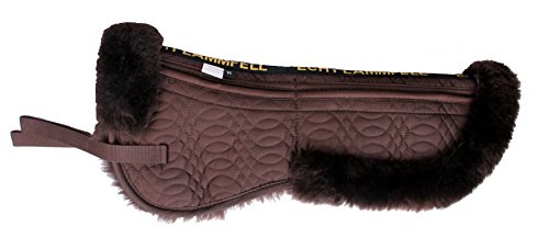 Merauno Lammfell Korrektur Pad Korrektur Half Saddle Pad Gesteppte Baumwolle 4 Taschen mit Memory-Foam-Einsätze von Merauno