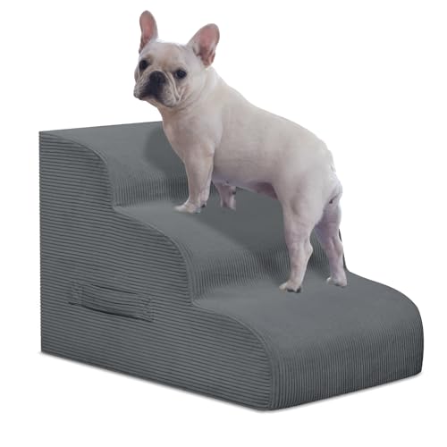 Mesa Lemon Hundetreppe & Stufen für hohe Betten, 3 Stufen, hochdichter Schaumstoff, wasserdichte Hunderampe für kleine Hunde und Katzen, Haustiertreppe mit abnehmbarem waschbarem Bezug für Bett, Mesa Lemon Hundetreppe & Stufen für hohe Betten, 3 Stufen, hochdichter Schaumstoff, wasserdichte Hunderampe für kleine Hunde und Katzen, Haustiertreppe mit abnehmbarem waschbarem Bezug für Bett, von Mesa Lemon