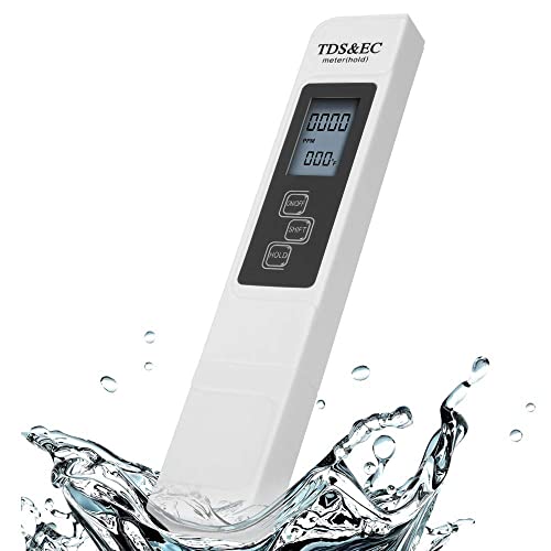 Mesee Wasserqualitätstest Meter, 3 in 1 LCD Digital Wasserqualität Tester Wasser Tester, TDS EC Wassertester Hoher Genauigkeit für Trinkwasser, Pool, Aquarium, Fischteich und Schwimmbad von Mesee