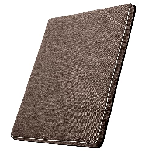 Mestizo León Hundematratze Hundebett Katzenbett Hundematte Katzenmatte Matratze für Hunde Rutschfester Boden (80x60x5cm, Braun/weiß) von Mestizo