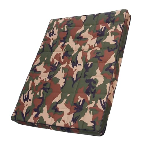 Mestizo Vigo Hundematratze Hundebett Hundematte Matratze für Hunde Rutschfester Gesteppt Boden Wasserdichtes Cordura-Polyestergewebe (80x60x5cm, Tarnmuster/Schwarz) von Mestizo