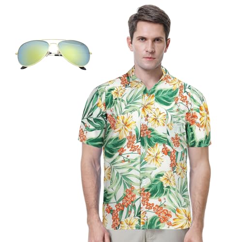 Hawaii-Hemd für Hunde, Sommerhund, Hawaii-Hemd, Outfit-Stil, Kleidung, Hawaii-Hemden für kleine Hunde/Katzenbesitzer (Stil A für Eltern, Größe 3XL) von Metaparty