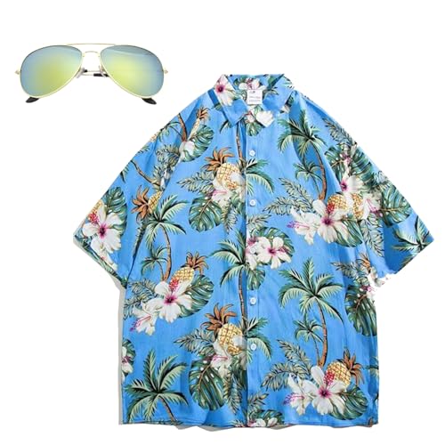 Hawaii-Hemd für Hunde, Sommerhund, Hawaii-Hemd, Outfit-Stil, Kleidung, Hawaii-Hemden für kleine Hunde/Katzenbesitzer (Stil B für Eltern, Größe 2XL) von Metaparty