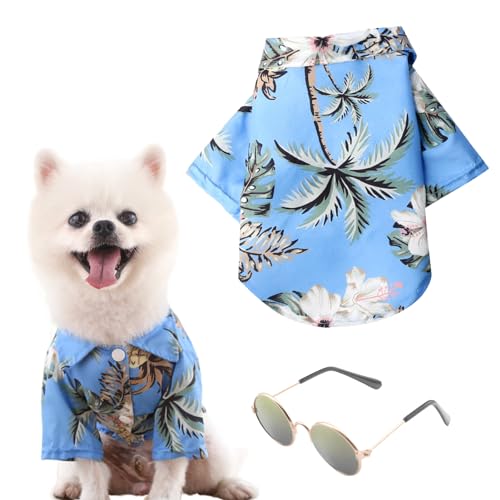 Hawaii-Hemd für Hunde, Sommerhund, Hawaii-Hemd, Outfit-Stil, Kleidung, Hawaii-Hemden für kleine Hunde/Katzenbesitzer (Stil B für Haustiere, Größe 2XL) von Metaparty
