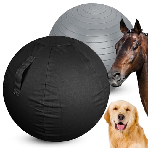 Mewlmart Herding Ball für Hunde, großer Hundefußball, lustiger Ball für Pferde, robuste Ballabdeckung für Hundespielzeug für Pferde, 63,5 cm, Silberball von Mewlmart