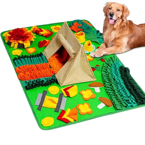 Schnüffelmatte für Hunde, 101,6 x 68,9 cm, abnehmbare Schnüffelmatte, große Rasse für Langeweile und Training, langsames Füttern, interaktives Hunde-Puzzle-Spielzeug fördert Futtersuche, Training, von Mewoo