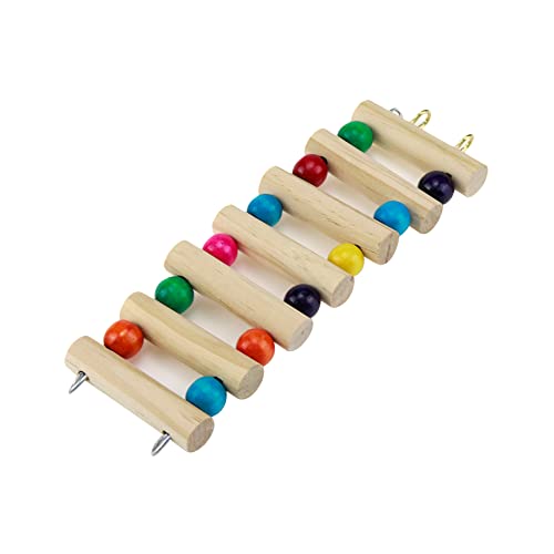 Mewutal Hamster Kletterleiter Holz Suspension Bridge Spielzeug Vogelschaukel Spielzeug für Kleintiere Haustier, mit Haken von Mewutal