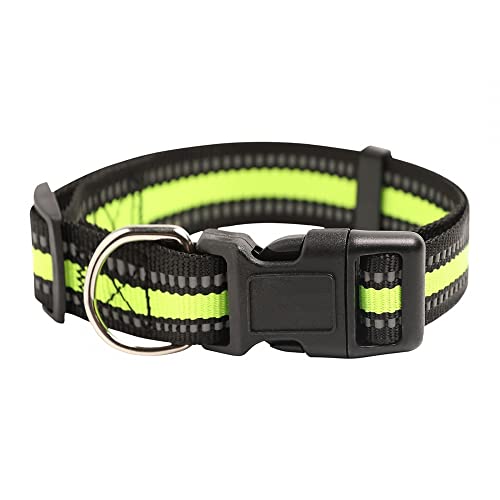 MiOYOOW Hundehalsband,Klassische Reflektierende Halsbänder Welpen Verstellbare Tragbar Hundehalsband Sport mit Schnellverschluss für Kleine Mittelgroße Große Hunde von MiOYOOW