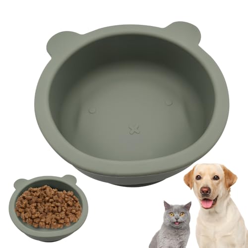 Hundenapf, Silikon Hundefutternapf mit Saugnapf, Katzenfutternapf mit Verdicktem Rand für Welpen und Kleintiere Hundenapf, Silikon Hundefutternapf mit Saugnapf, Katzenfutternapf mit Verdicktem Rand für Welpen und Kleintiere von MiOYOOW