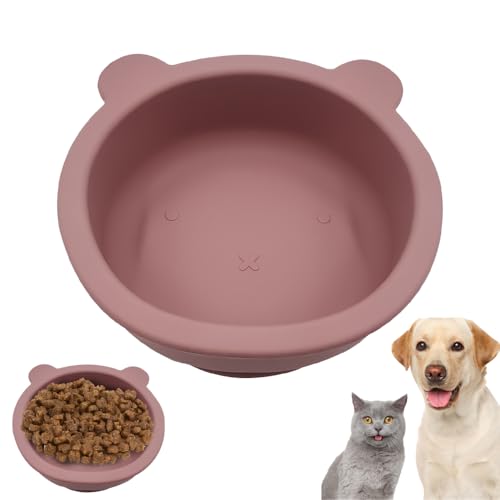 Hundenapf, Silikon Hundefutternapf mit Saugnapf, Katzenfutternapf mit Verdicktem Rand für Welpen und Kleintiere Hundenapf, Silikon Hundefutternapf mit Saugnapf, Katzenfutternapf mit Verdicktem Rand für Welpen und Kleintiere von MiOYOOW