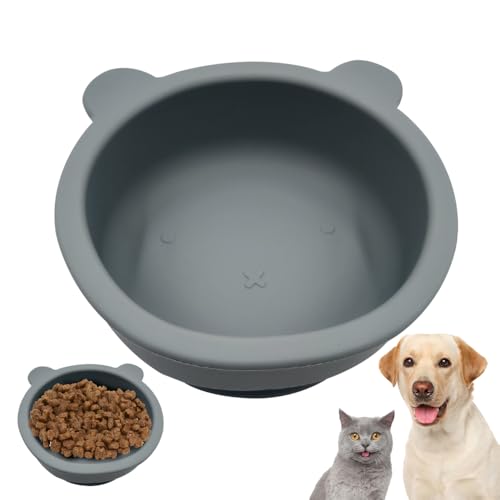 Hundenapf, Silikon Hundefutternapf mit Saugnapf, Katzenfutternapf mit Verdicktem Rand für Welpen und Kleintiere Hundenapf, Silikon Hundefutternapf mit Saugnapf, Katzenfutternapf mit Verdicktem Rand für Welpen und Kleintiere von MiOYOOW