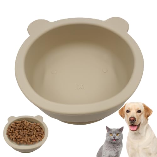 Hundenapf, Silikon Hundefutternapf mit Saugnapf, Katzenfutternapf mit Verdicktem Rand für Welpen und Kleintiere Hundenapf, Silikon Hundefutternapf mit Saugnapf, Katzenfutternapf mit Verdicktem Rand für Welpen und Kleintiere von MiOYOOW