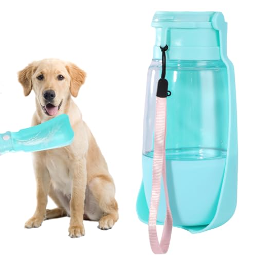 Hundewasserflasche, 350ml, Faltbare Haustier Trinkflasche mit 150ml Futterspender, Tragbarer Wasserspender für Hunde und Katzen zum Reisen Outdoor Hundewasserflasche, 350ml, Faltbare Haustier Trinkflasche mit 150ml Futterspender, Tragbarer Wasserspender für Hunde und Katzen zum Reisen Outdoor von MiOYOOW