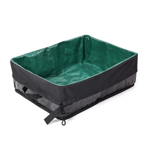 Katze Reisetoilette,Faltbare Katzentoilette Auslaufsichere Outdoor Auto Katzenkäfig mit Griff für Kleine Mittelgroße Katzen Kaninchen Meerschweinchen Hamster (18,5 x 10,6 x 6,7 Zoll) von MiOYOOW