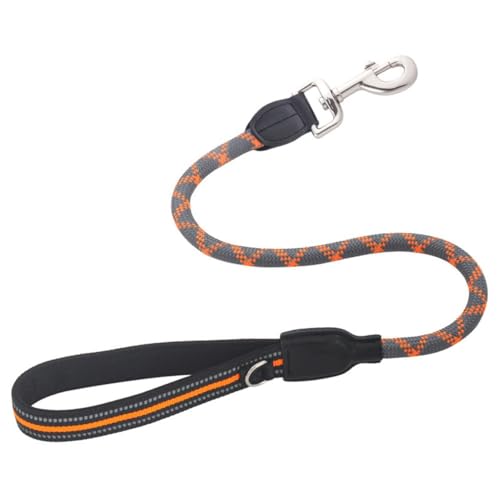 Kurze Hundeleine, Elastische Nylon Leinen, Hunde Trainingsleine mit Gepolstertem Griff und mit Reflektierenden Nähten für Kleine Mittelgroße und Große Hunde von MiOYOOW