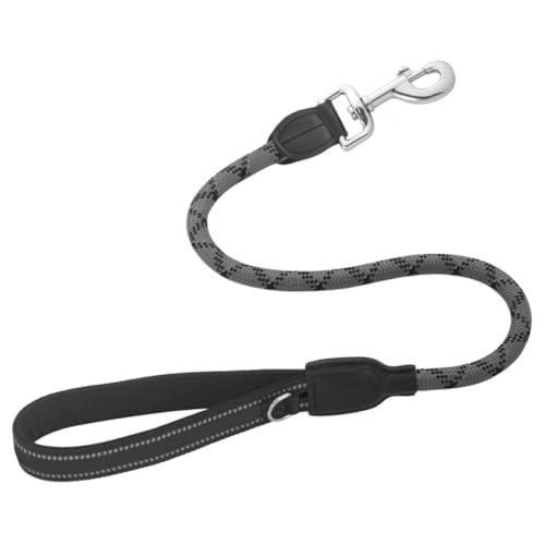 Kurze Hundeleine, Elastische Nylon Leinen, Hunde Trainingsleine mit Gepolstertem Griff und mit Reflektierenden Nähten für Kleine Mittelgroße und Große Hunde von MiOYOOW