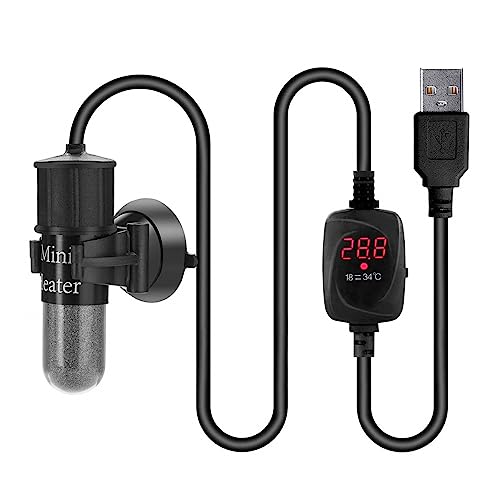 MiOYOOW Aquarium Heizung Aquarium-Heizstab 10 W USB Tauchschildkrötenheizung Mini Aquarium Heizung Thermostatisches Heizelement Aquarium Temperaturregler für 3L Aquarium von MiOYOOW