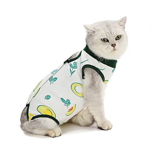 MiOYOOW Cat Surgery Suit, Elastisch Katzen Erholungsanzug für Sterilisation, Katzen-Pyjama Postoperative Kleidung für Katzen für Anti-lecken, Anti-Infektion E-Halsband-Alternative für Haustiere von MiOYOOW