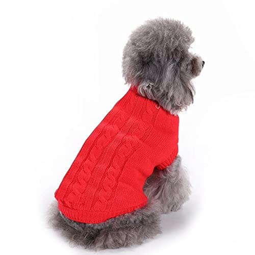 MiOYOOW Gestrickter Hundepullover, Rollkragen-Strickpullover Outfits für Kleine und Mittelgroße Hunde Katzen, Warme Winterkleidung Haustiermantel Geeignet für der kalten Jahreszeit von MiOYOOW