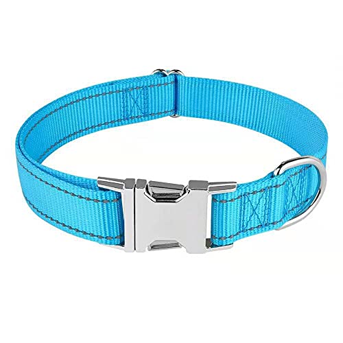 MiOYOOW Hundehalsband, reflektierendes Katzen-Hundehalsband, atmungsaktives Nylon, Haustierhalsband, verstellbar für kleine, mittelgroße und große Hunde von MiOYOOW