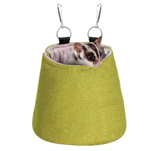 MiOYOOW Kleintiere Schlafsack, Schlafnest, Käfig, Gemütliche Hängematte, Kuschelbett für Kurzkopfgleitbeutler, Warmer Beutel für Kleintiere, Meerschweinchen, Eichhörnchen, Frettchen, Hamster von MiOYOOW