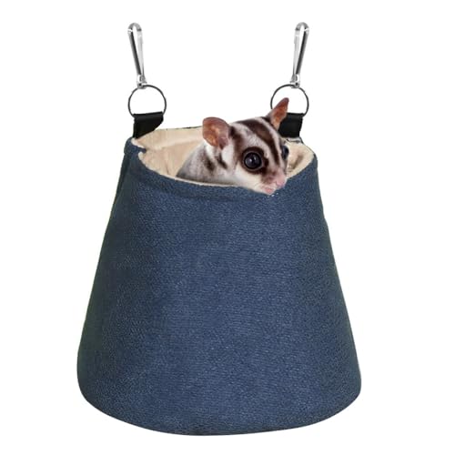 MiOYOOW Kleintiere Schlafsack, Schlafnest, Käfig, Gemütliche Hängematte, Kuschelbett für Kurzkopfgleitbeutler, Warmer Beutel für Kleintiere, Meerschweinchen, Eichhörnchen, Frettchen, Hamster von MiOYOOW