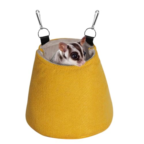 MiOYOOW Kleintiere Schlafsack, Schlafnest, Käfig, Gemütliche Hängematte, Kuschelbett für Kurzkopfgleitbeutler, Warmer Beutel für Kleintiere, Meerschweinchen, Eichhörnchen, Frettchen, Hamster von MiOYOOW