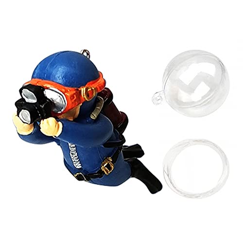 MiOYOOW Taucher Aquarium Dekorationsset,Umweltfreundlich Schwimmendes Aquarium Zubehör Handgefertigtes Aquarium Ornament für alle Arten von Aquarien von MiOYOOW