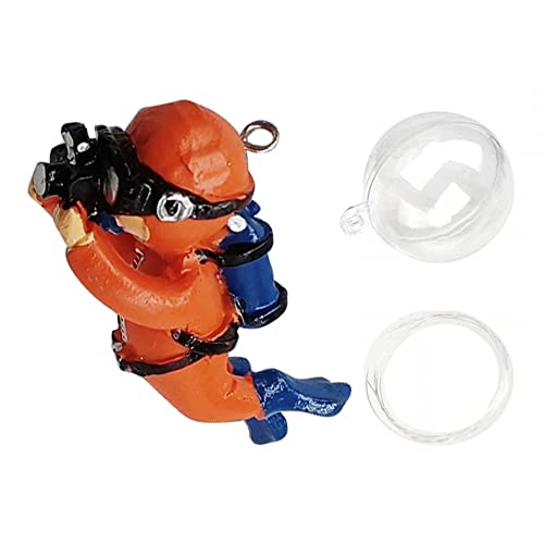 MiOYOOW Taucher Aquarium Dekorationsset,Umweltfreundlich Schwimmendes Aquarium Zubehör Handgefertigtes Aquarium Ornament für alle Arten von Aquarien von MiOYOOW