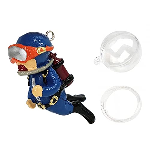 MiOYOOW Taucher Aquarium Dekorationsset,Umweltfreundlich Schwimmendes Aquarium Zubehör Handgefertigtes Aquarium Ornament für alle Arten von Aquarien von MiOYOOW