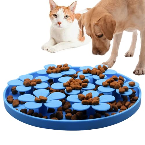 Silikon Schleckmatte für Hund, Slow Feeder Hunde Leckmatte mit Saugnäpfen Leicht Zu Reinigende, zum Langsamen Fressen von Hunden mit Saugnäpfen für Hunde, Katzen von MiOYOOW