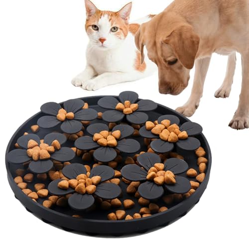 Silikon Schleckmatte für Hund, Slow Feeder Hunde Leckmatte mit Saugnäpfen Leicht Zu Reinigende, zum Langsamen Fressen von Hunden mit Saugnäpfen für Hunde, Katzen von MiOYOOW