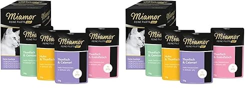 MIAMOR - Feine Filets in Jelly Multibox Feine Auslese | Nassfutter für ausgewachsene Katzen mit Filetstückchen in Jelly. Fettarmes Ergänzungsfutter im Frischebeutel ohne künstliche Zusätze | 4x8x50g von Miamor