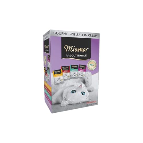 MIAMOR - Ragout Royale in Cream Multibox | Nassfutter für ausgewachsene Katzen mit Ragout-Stückchen in Cream. Alleinfutter in Frischebeutel ohne Soja, Farb- und Konservierungsstoffe | 5x12x100g von Miamor