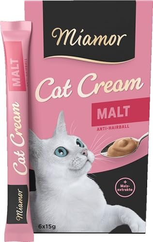 MIAMOR - Cat Snack (Cream) | Snack zum Verwöhnen ausgewachsener Katzen. Ergänzungsfutter im Portionsbeutel ohne Zucker und künstliche Zusätze | 11x6x15g Malt-Cream von Miamor