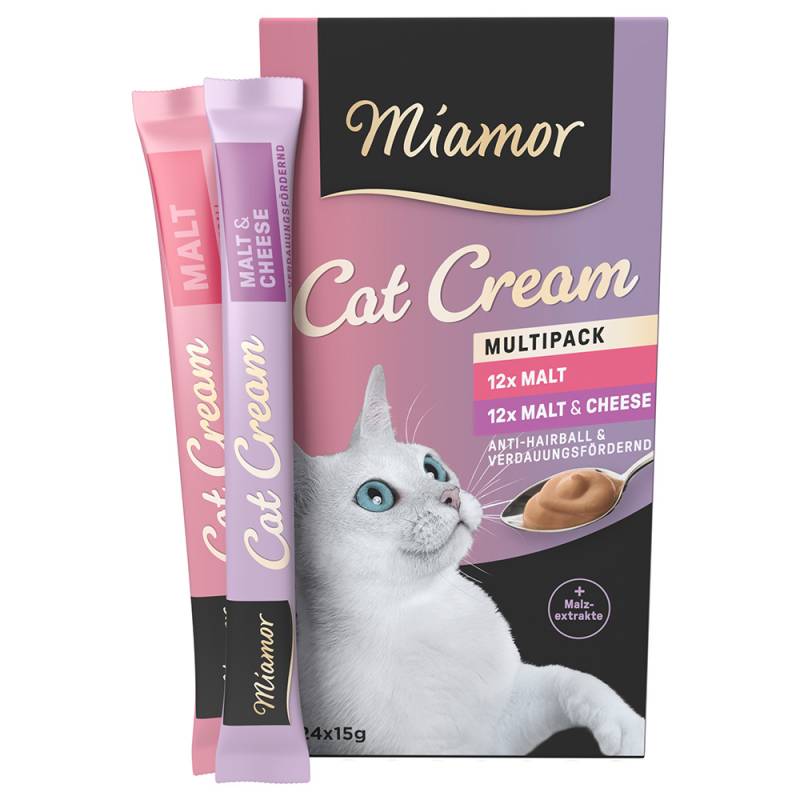 Miamor Cat Snack Malt Cream & Malt-Käse Multibox - 24 x 15 g von Miamor