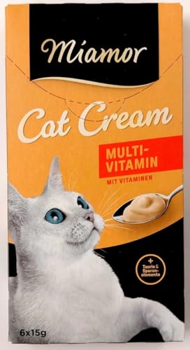 MIAMOR - Cat Snack (Cream) | Schmackhafter Snack zum Verwöhnen ausgewachsener Katzen. Ergänzungsfutter im Portionsbeutel ohne Zucker und künstliche Zusätze | Inhalt: 11x6x15g Multi-Vitamin von Miamor