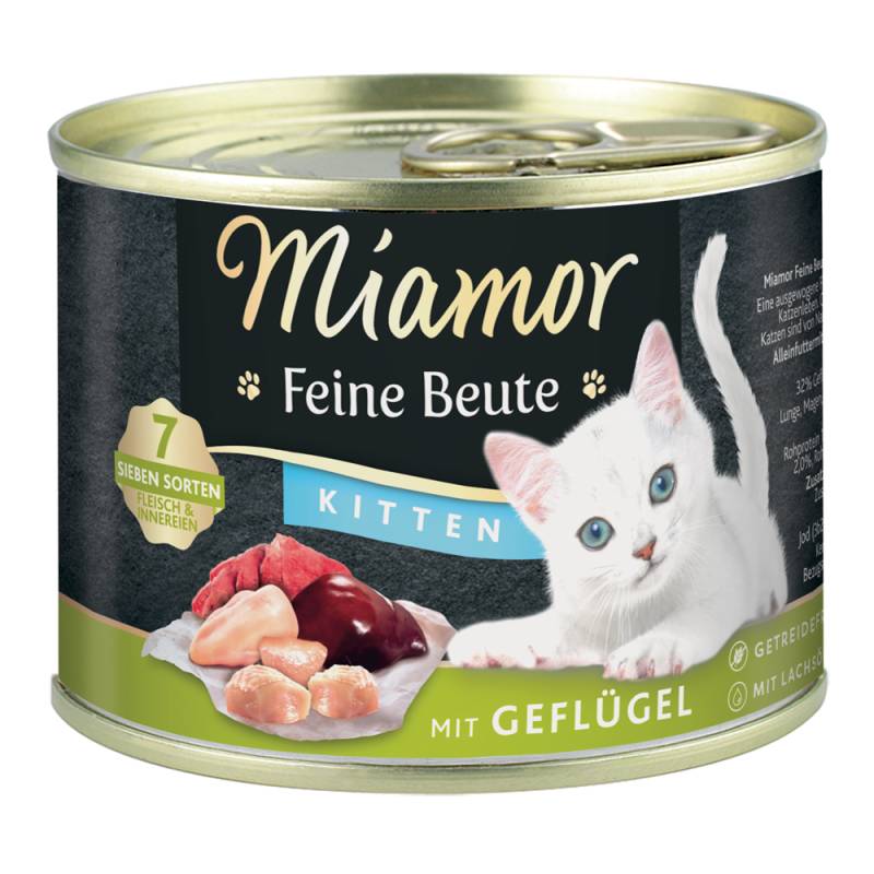 Sparpaket Miamor Feine Beute 24 x 185 g - Kitten Geflügel von Miamor